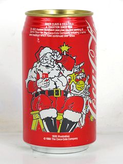 1988 Coca Cola Santa (1935) Christmas 12oz Can Jackson TN