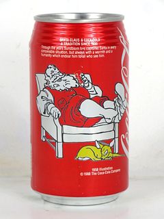 1988 Coca Cola Santa (1958) Christmas 12oz Can Jackson TN