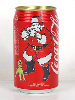 1988 Coca Cola Santa (1961) Christmas 12oz Can Jackson TN