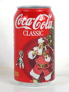 1996 Coca Cola Santa Christmas "Barking Dog" 12oz Can