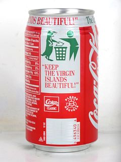 1993 Coca Cola Virgin Islands 12oz Can