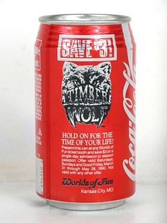1986 Coca Cola Worlds Of Fun 12oz Can Eagan MN