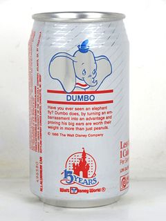 1986 Diet Coke Disney "Dumbo" 12oz Can Charlotte NC