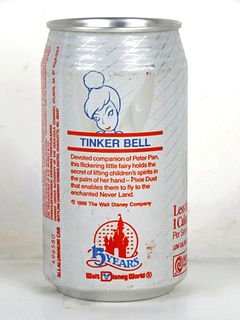 1986 Diet Coke Disney "Tinker bell" 12oz Can Charlotte NC