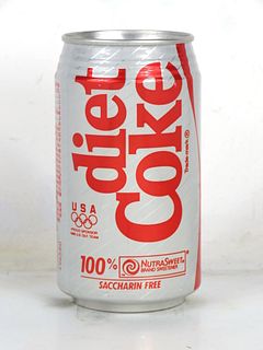 1988 Diet Coke Olympics Sponsor 12oz Can Jackson TN