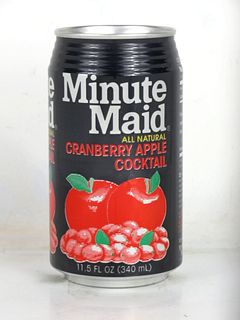 1994 Minute Maid Cranberry Apple Cocktail World Cup 12oz Can Coca Cola