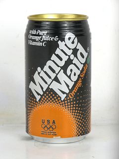1988 Minute Maid Orange Soda Olympics Sponsor 12oz Can Coca Cola