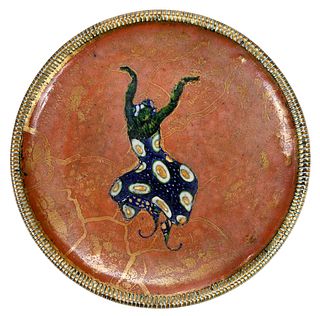 Jean Mayodon Art Deco Glazed Ceramic Plate