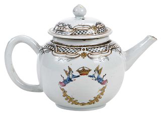 Chinese Export Lidded Teapot