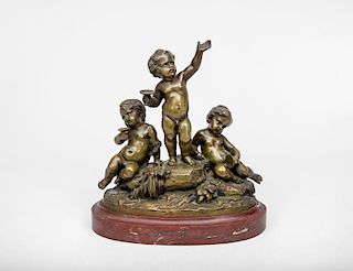 Louis XV Style Group of Putto Holding Tazzas