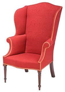 Fine American Federal Mahogany Wing Chair
