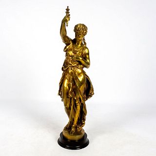 After Mathurin Moreau (French, 1822-1912) Gilded Bronze Sculpture