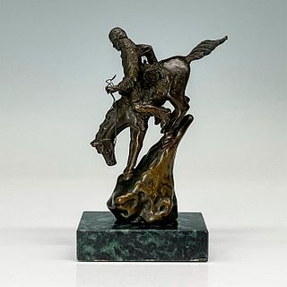 After Remington, Mountain Man Mini Bronze Statue
