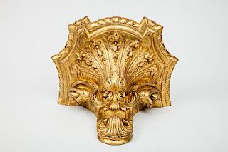 Régence Style Carved Giltwood and Gilt-Gesso Wall Bracket