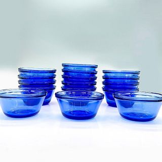16pc Hazel Atlas Cobalt Blue Glass, Custard Cup