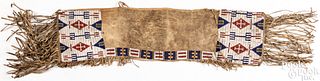 Plains Indian saddle throw with pouches
