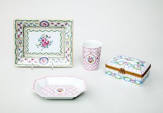 Four Limoges Porcelain Articles