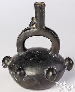 Pre-Columbian Chimu culture blackware pottery