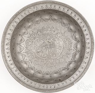 French pewter basin, ca. 1770