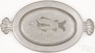 Pewter fish platter