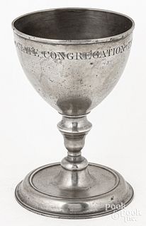 Scottish pewter chalice, late 18th/early 19th c.