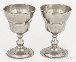 Pair of pewter chalices, late 18th/early 19th c.