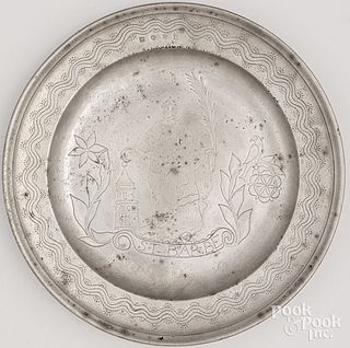 French or Belgian pewter dish, late 18th c.