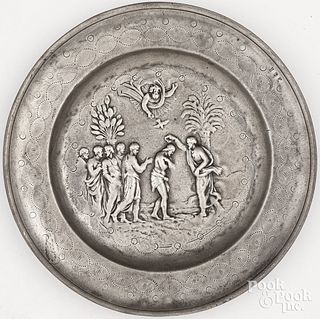 Central European pewter dish, mid/late 18th c.
