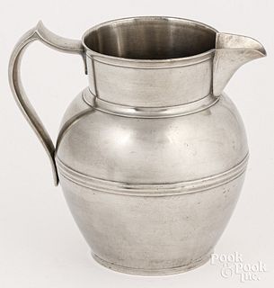 Pewter pitcher, 19th c.