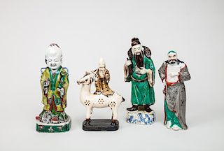 Group of Four Modern Chinese Pottery Figures