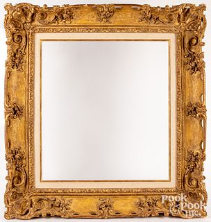 Contemporary carved wood frame