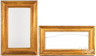 Two contemporary giltwood frames