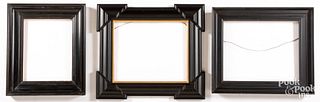Three contemporary ebonized frames