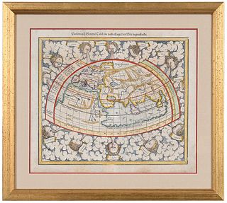 Sebastian Munster - 16th Century Ptolemaic Map of the World
