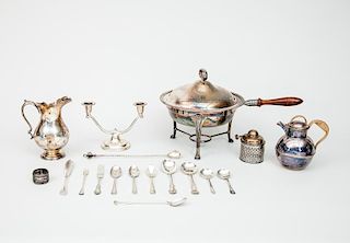 Miscellaneous Group of Silver-Plated Holloware and Flatware