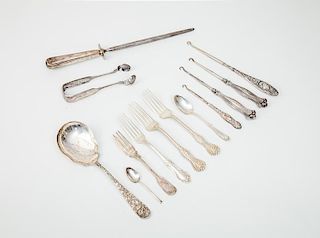 Group of American Silver Flatware and Serving Pieces