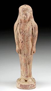 Greek Archaic Pottery Standing Figure of a Kore