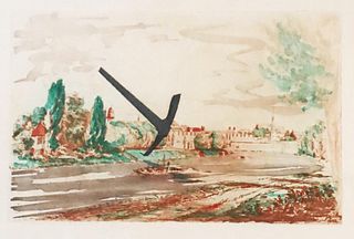 Claes Oldenburg - Pick-Axe Superimposed on a Drawing of Site by EL Grimm