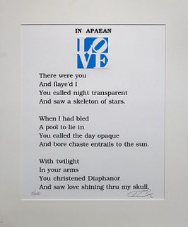 Robert Indiana - Love Poem In Apaean