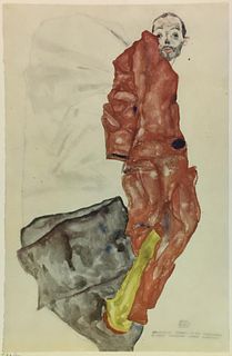 Egon Schiele (After) - Self Portrait as a Prisoner