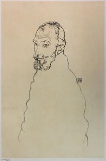 Egon Schiele (After) - Portrait of Franz Hauer