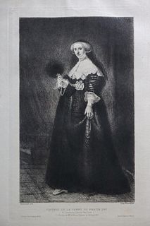 Rembrandt van Rijn (after) - Portrait de la femme de