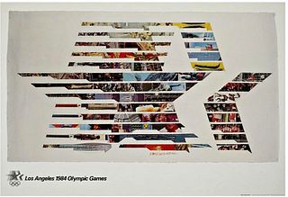 Robert Rauschenberg - Star in Motion Poster for Los Angeles 1984 Olympic Games