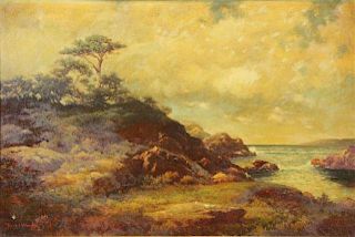 WOOD, Robert. Oil on Canvas. California Coastal
