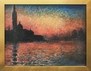 Claude Monet (After) - Sunset in Venice