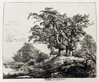 Jacob van Ruisdael - The Three Oaks
