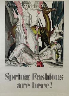 DUPAS, Jean. Color Lithograph Poster "Spring