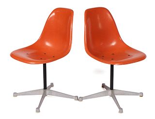PAIR OF EAMES FOR HERMAN MILLER SWIVEL CHAIRS