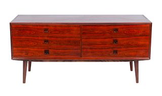 BROUER MCM ROSEWOOD LOW CHEST OF DRAWERS