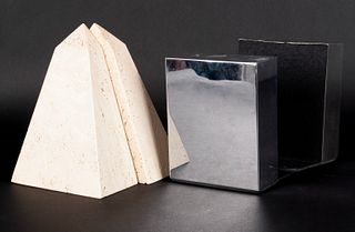 TWO PAIRS OF MODERN BOOKENDS
